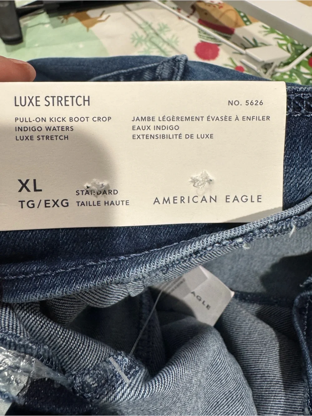 NWT American Eagle Pull On Kick Boot Crop Luxe Stretch Jeans
